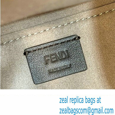 Fendi Origami Mini bag Dove gray leather that can be transformed 2024