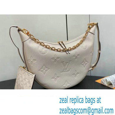 Louis Vuitton Monogram Empreinte Leather Loop Hobo Bag M46739 Cream 2023