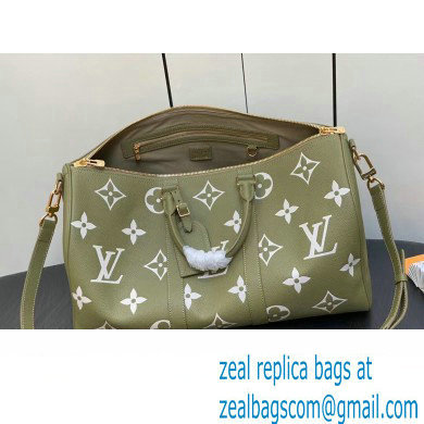 Louis Vuitton Monogram Empreinte leather Keepall Bandouliere 45 Bag M46671 Kaki 2023