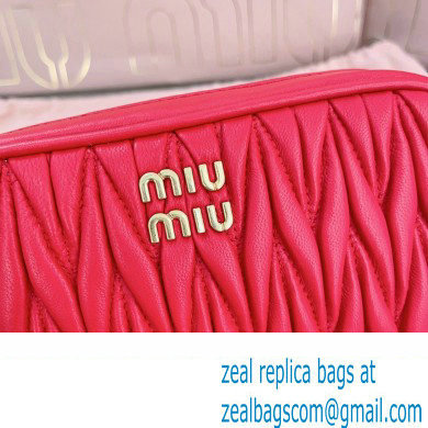 Miu Miu Matelasse nappa leather Pouch bag 5NE846 Red