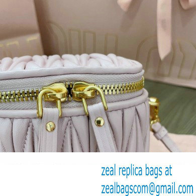 Miu Miu Matelasse nappa leather micro bag 5NR018 Pink 2024