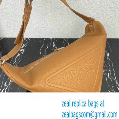 Prada Large leather Triangle bag 2VY007 Brown 2023