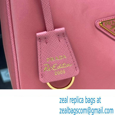 Prada Re-Edition 2005 Re-Nylon and Saffiano Mini Hobo Bag 1NE204 Pink/Gold 2024