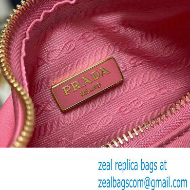 Prada Re-Edition 2005 Re-Nylon and Saffiano Mini Hobo Bag 1NE204 Pink/Gold 2024