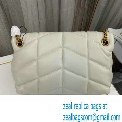 Saint Laurent puffer small Bag in nappa leather 577476 Vintage White/Gold