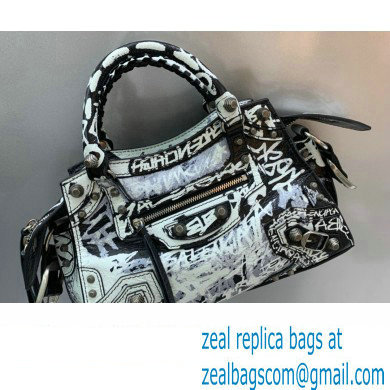 Balenciaga Neo Cagole XS Handbag in Graffiti Black 2024