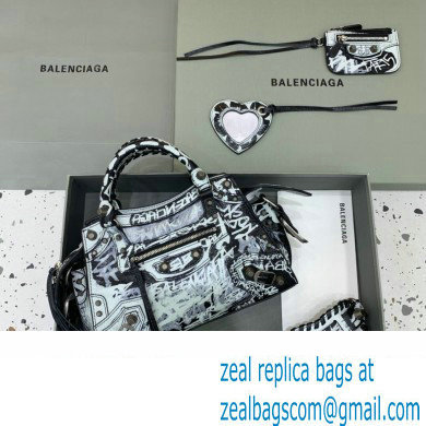 Balenciaga Neo Cagole XS Handbag in Graffiti Black 2024