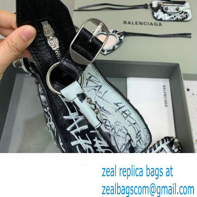 Balenciaga Neo Cagole XS Handbag in Graffiti Black 2024