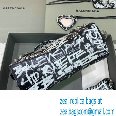 Balenciaga Neo Cagole XS Handbag in Graffiti Black 2024