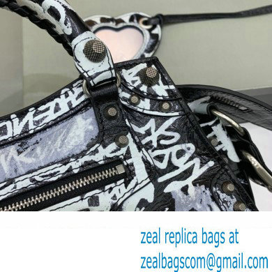 Balenciaga Neo Cagole XS Handbag in Graffiti Black 2024