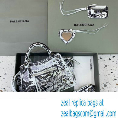 Balenciaga Neo Cagole XS Handbag in Graffiti White 2024