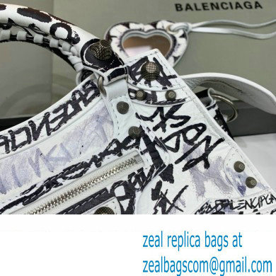 Balenciaga Neo Cagole XS Handbag in Graffiti White 2024