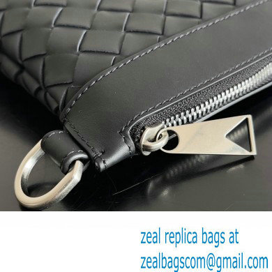 Bottega Veneta Intrecciato leather pouch Clutch Bag Black