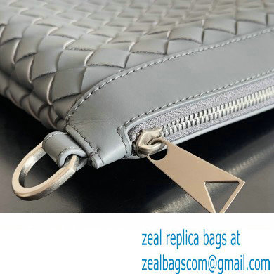 Bottega Veneta Intrecciato leather pouch Clutch Bag Gray