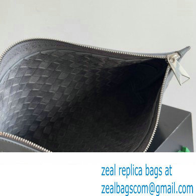 Bottega Veneta Intrecciato leather pouch Clutch Bag Gray