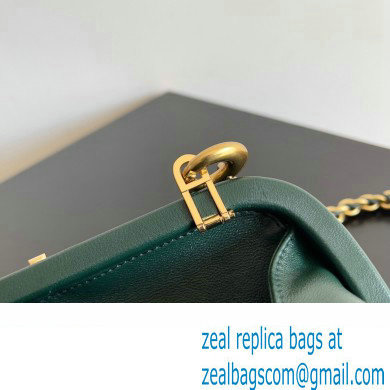 Bottega Veneta Knot With Chain Padded Intreccio leather minaudiere Bag Emerald green 2024