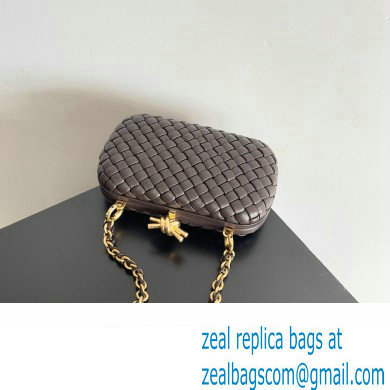 Bottega Veneta Knot With Chain Padded Intreccio leather minaudiere Bag Fondant 2024