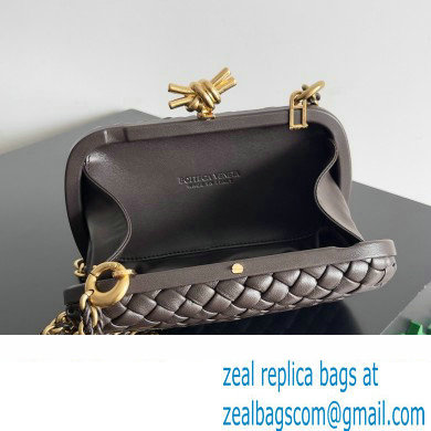 Bottega Veneta Knot With Chain Padded Intreccio leather minaudiere Bag Fondant 2024