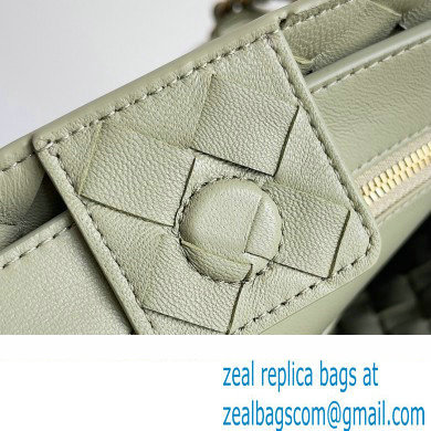 Bottega Veneta Small Andiamo Intrecciato leather top handle Bag TRAVERTINE With Chain 2024