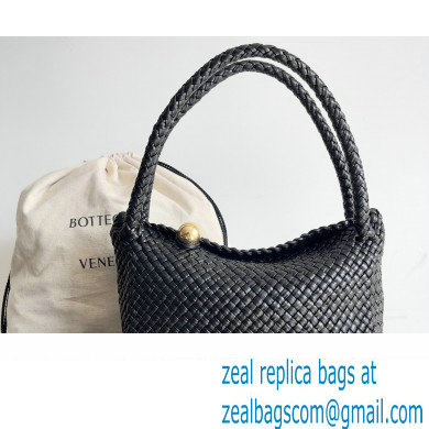 Bottega Veneta Tosca Small Intreccio leather Shoulder Bag Black/Gold 2024