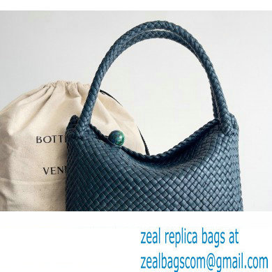 Bottega Veneta Tosca Small Intreccio leather Shoulder Bag Navy Blue 2024