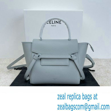 CelineNano Belt bag in grained calfskin bleu lin 2024