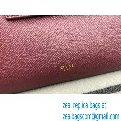 CelineNano Belt bag in grained calfskin burgundy 2024