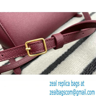 CelineNano Belt bag in grained calfskin burgundy 2024