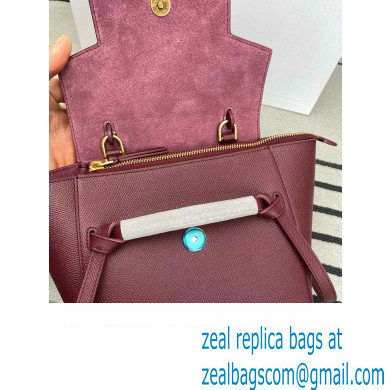 CelineNano Belt bag in grained calfskin burgundy 2024