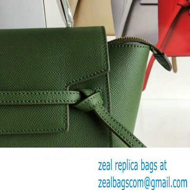 CelineNano Belt bag in grained calfskin green 01 2024