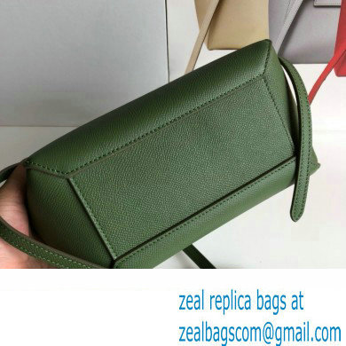 CelineNano Belt bag in grained calfskin green 01 2024