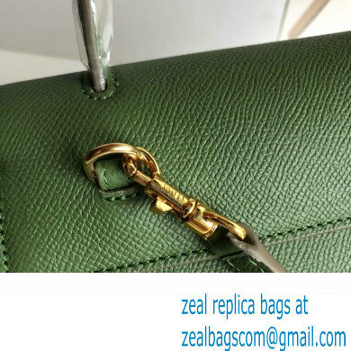 CelineNano Belt bag in grained calfskin green 01 2024