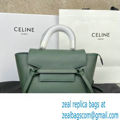 CelineNano Belt bag in grained calfskin green 03 2024