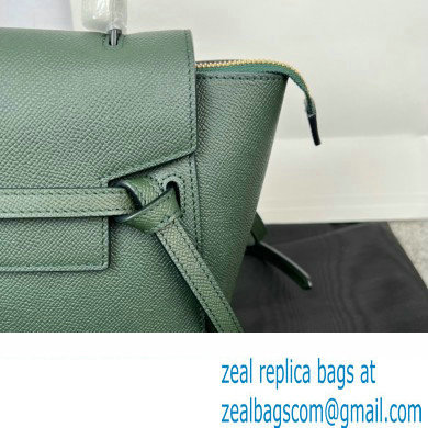 CelineNano Belt bag in grained calfskin green 03 2024