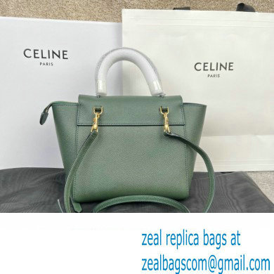 CelineNano Belt bag in grained calfskin green 03 2024