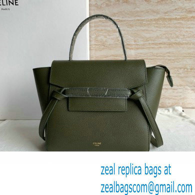 CelineNano Belt bag in grained calfskin green 04 2024