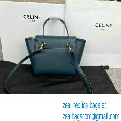 CelineNano Belt bag in grained calfskin navy blue 2024