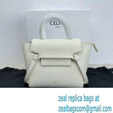CelineNano Belt bag in grained calfskin white 2024