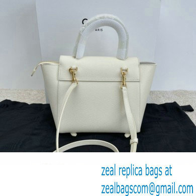 CelineNano Belt bag in grained calfskin white 2024