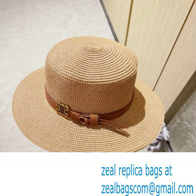 Celinepanama hat in straw Natural / Chestnut 2024