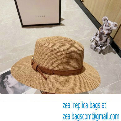 Celinepanama hat in straw Natural / Chestnut 2024