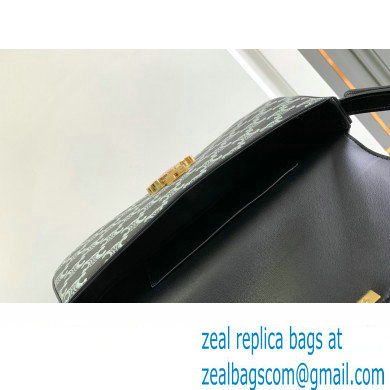 Celine MEDIUM LOLA BAG in Triomphe Canvas Two-Tone Black 2024