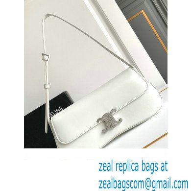 Celine MEDIUM LOLA BAG in shiny calfskin WHITE 2024