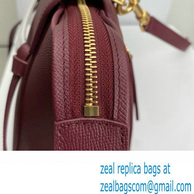 Celine MICRO Belt bag in grained calfskin BURGUNDY 2024