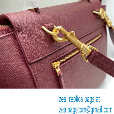 Celine MICRO Belt bag in grained calfskin BURGUNDY 2024