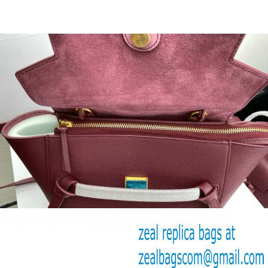 Celine MICRO Belt bag in grained calfskin BURGUNDY 2024