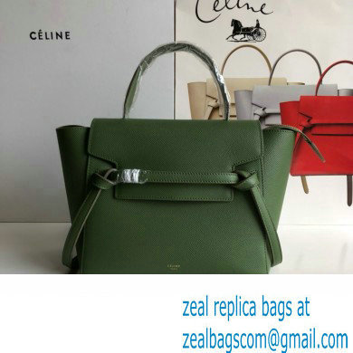Celine MICRO Belt bag in grained calfskin GREEN 01 2024