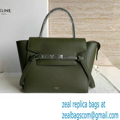 Celine MICRO Belt bag in grained calfskin GREEN 02 2024