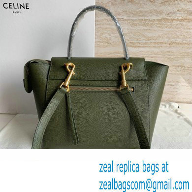 Celine MICRO Belt bag in grained calfskin GREEN 02 2024