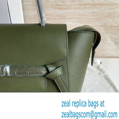 Celine MICRO Belt bag in grained calfskin GREEN 02 2024